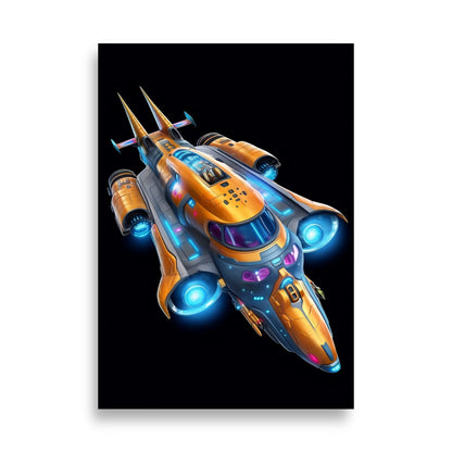 Spaceship on a journey poster - Posters - EMELART