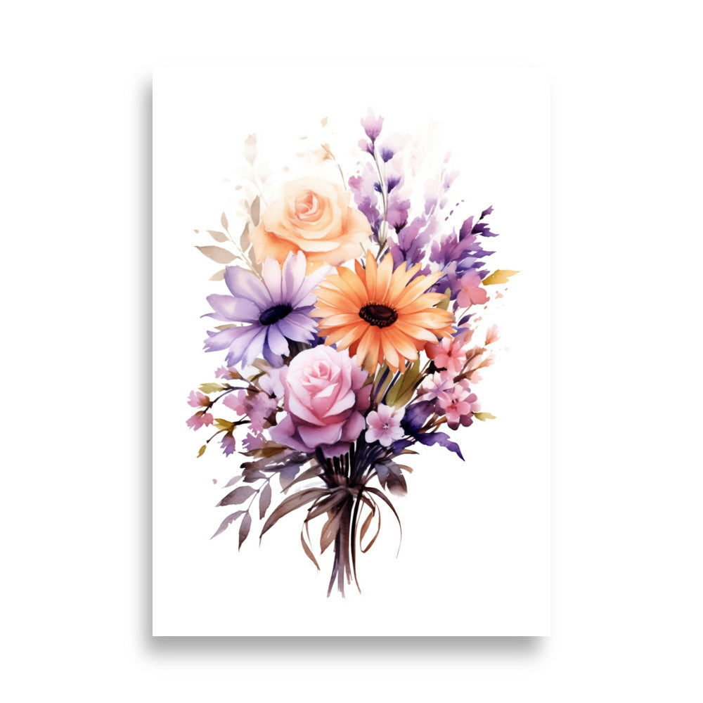 Flower bouquet in watercolor poster - Posters - EMELART