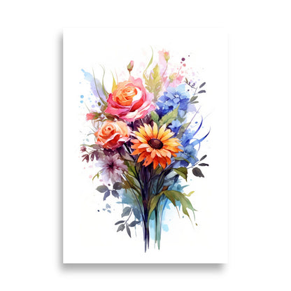 Flower bouquet in watercolor poster - Posters - EMELART
