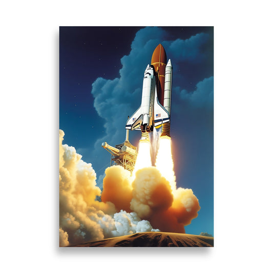 Space shuttle launch poster - Posters - EMELART