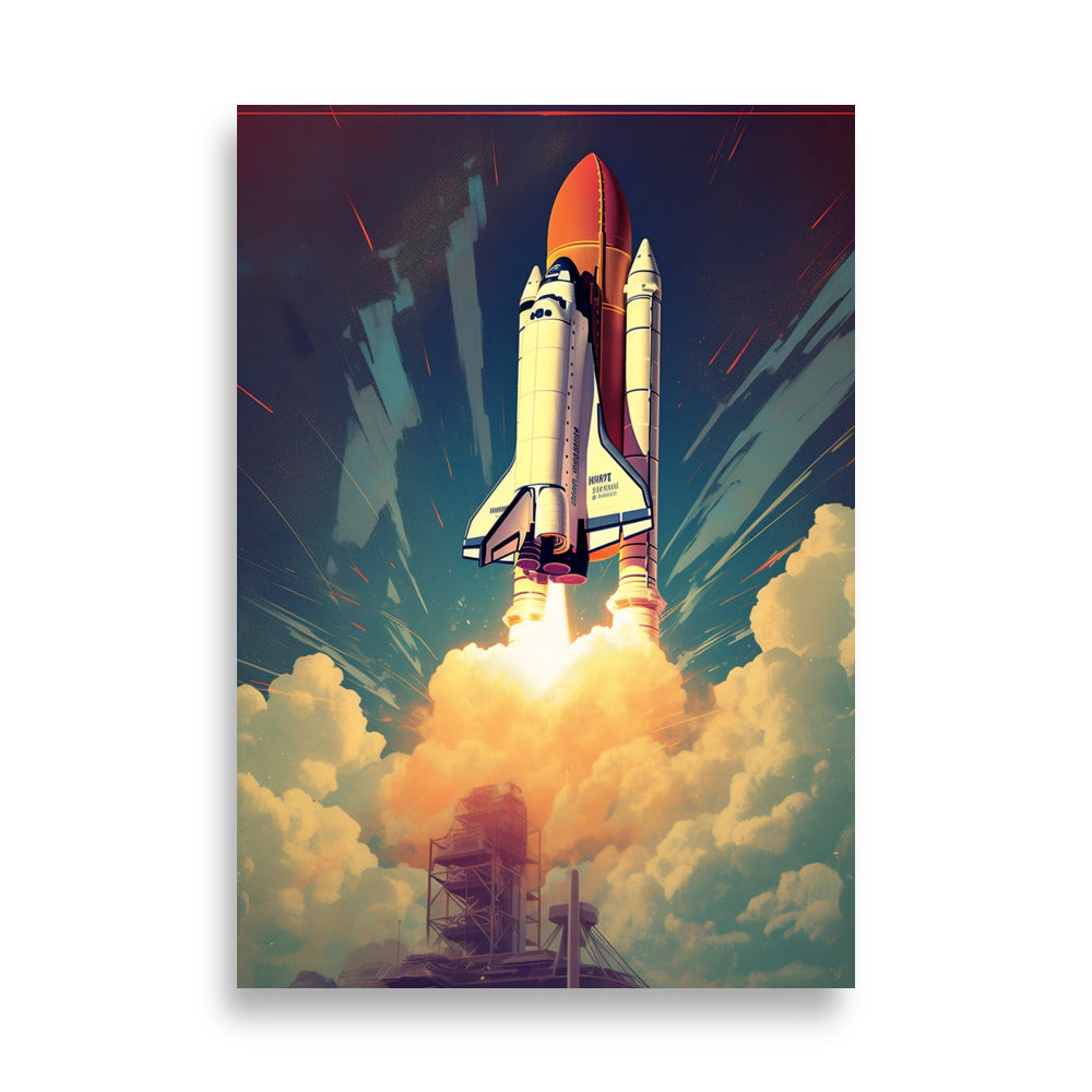 Space shuttle launch poster - Posters - EMELART