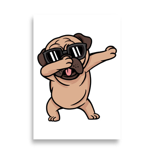 Dabbing dog poster - Posters - EMELART