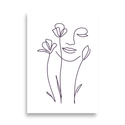 Flower face poster - Posters - EMELART