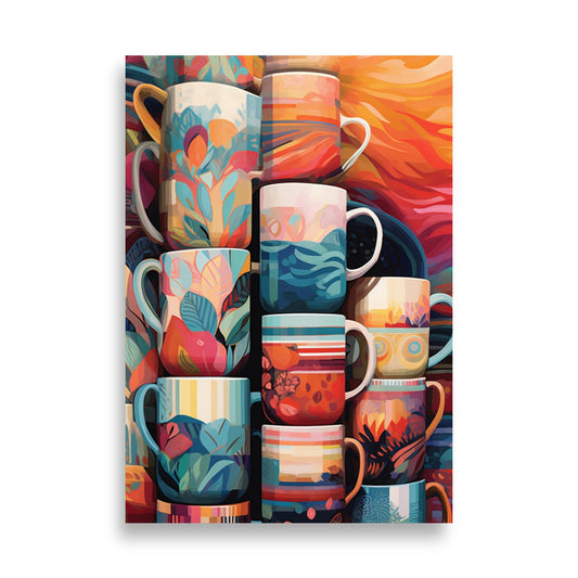 Coffee mugs poster - Posters - EMELART