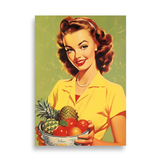 Fruit bowl - Vintage poster - Posters - EMELART