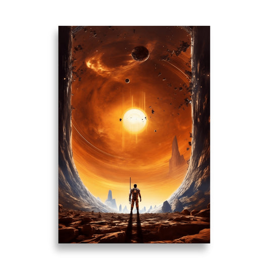 Man looking into space poster - Posters - EMELART