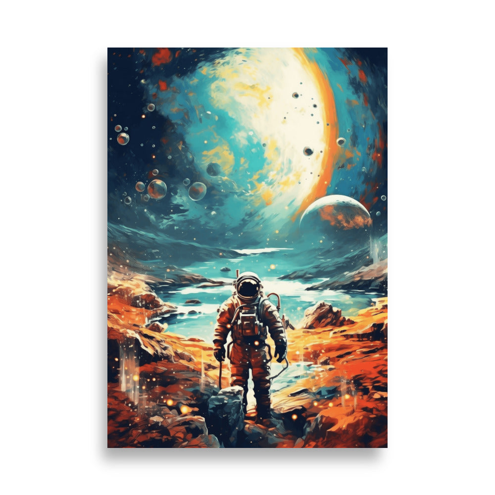 Astronaut in space poster - Posters - EMELART