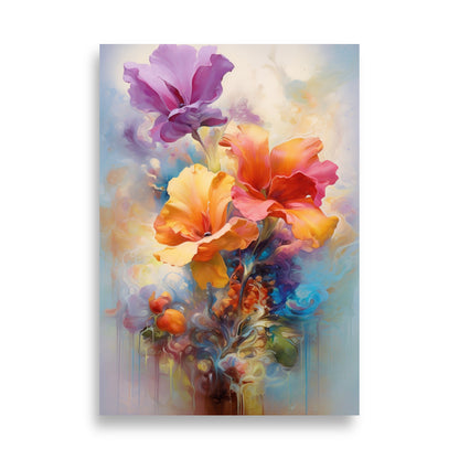 Abstract flowers poster - Posters - EMELART