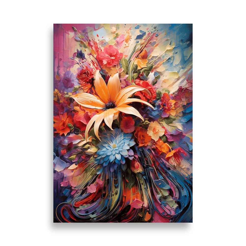 Abstract flowers poster - Posters - EMELART