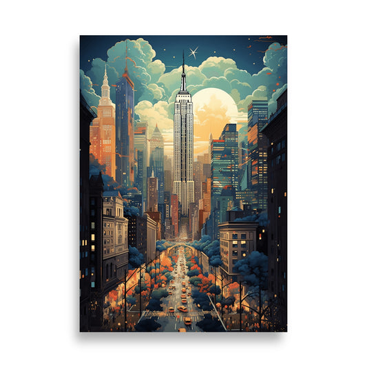 Empire State Building - New York poster - Posters - EMELART