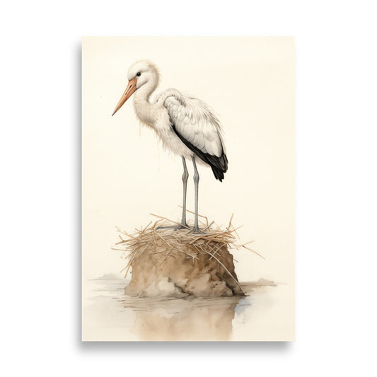 Stork poster - Posters - EMELART