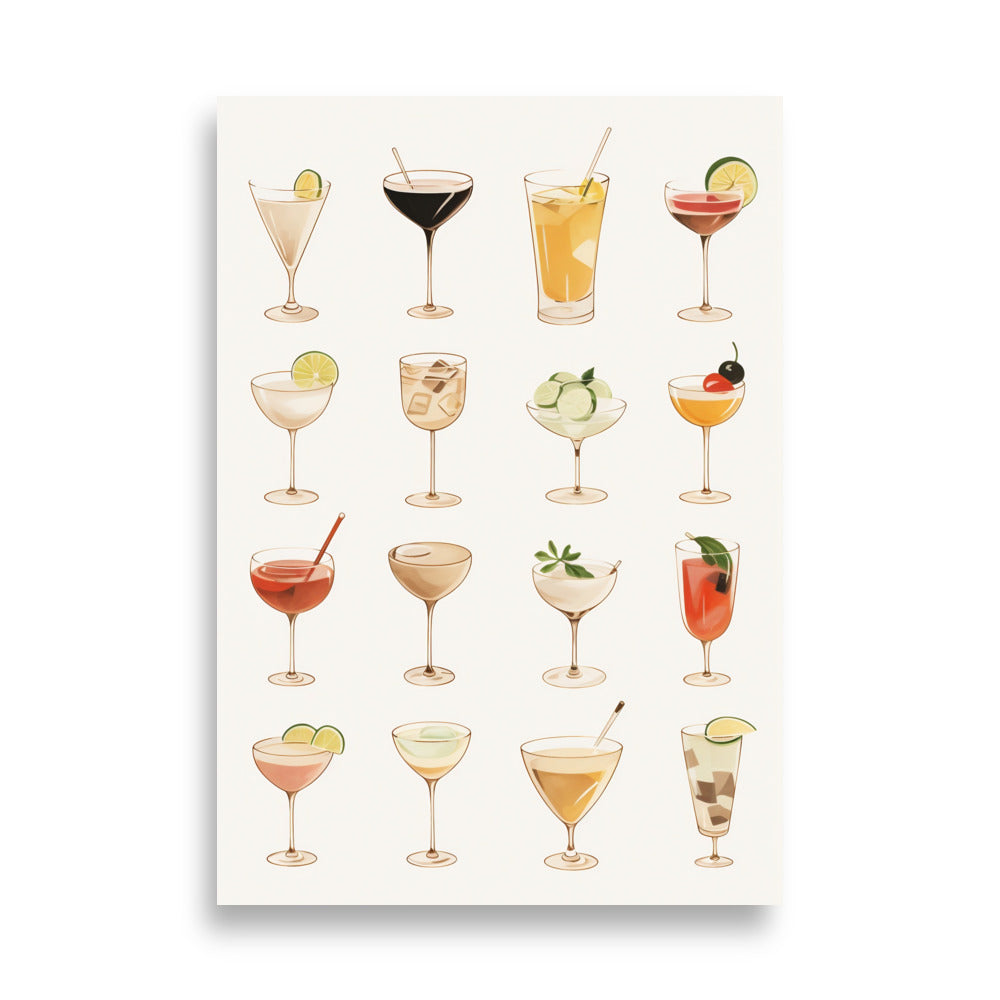 Cocktails poster - Posters - EMELART