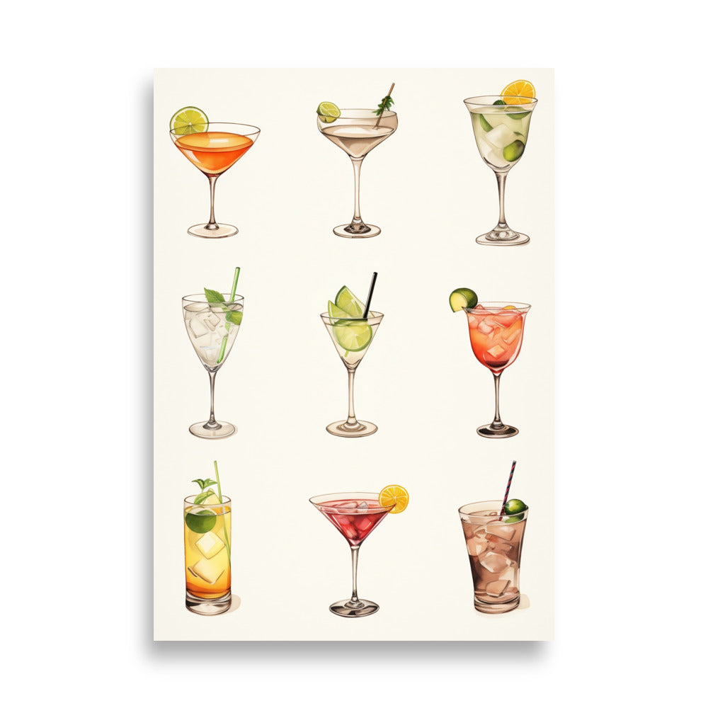 Cocktails poster - Posters - EMELART