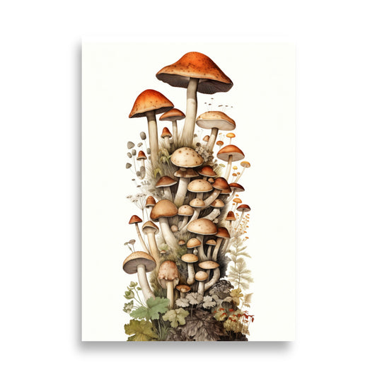 Mushrooms poster - Posters - EMELART