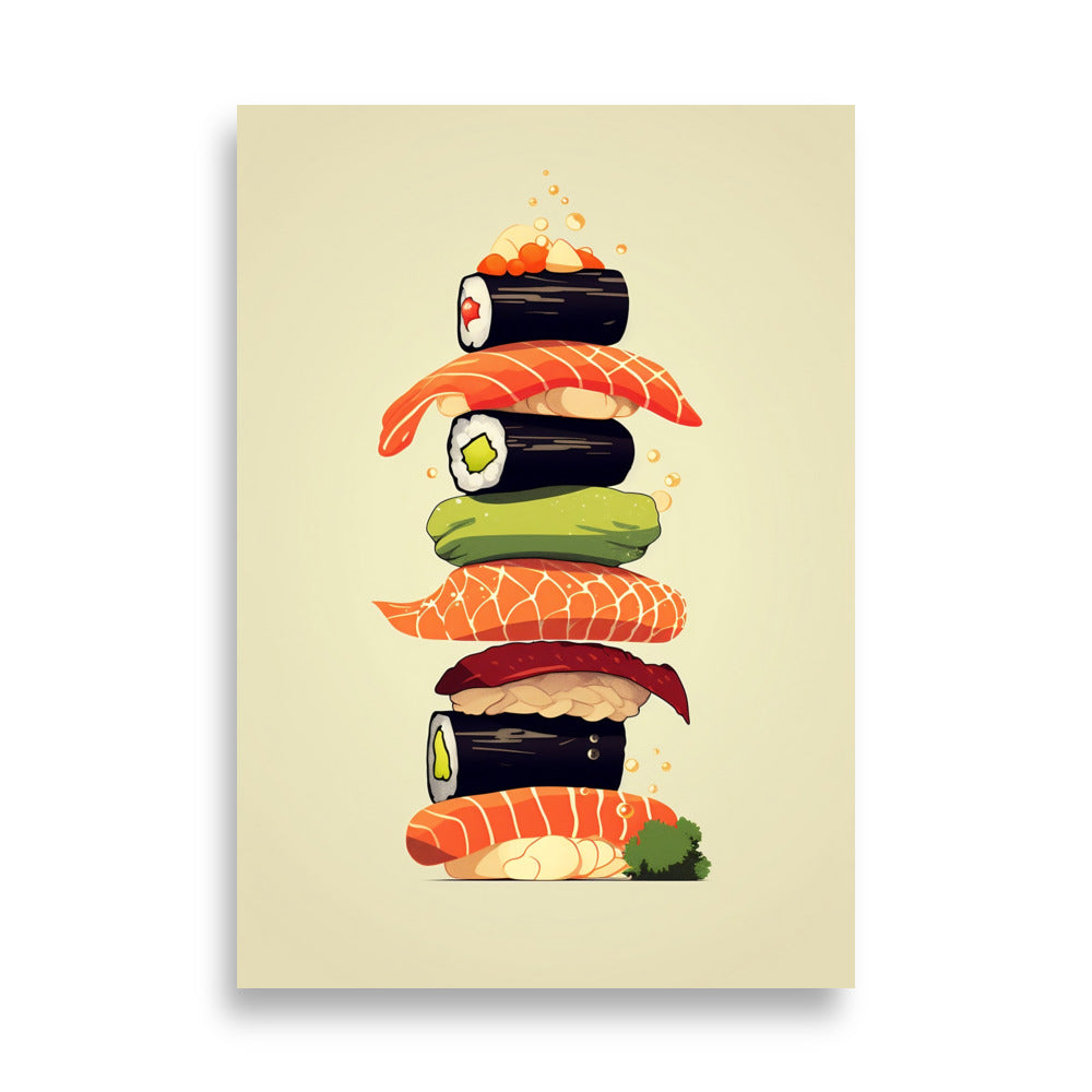 Stack of sushi poster - Posters - EMELART