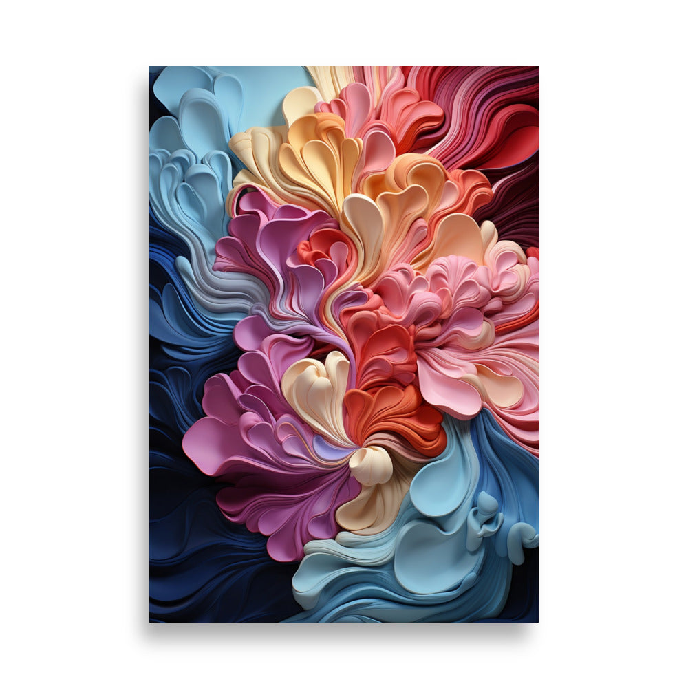 Fluid art in 3d poster - Posters - EMELART