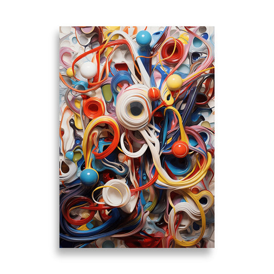 Abstract electrical wires poster - Posters - EMELART