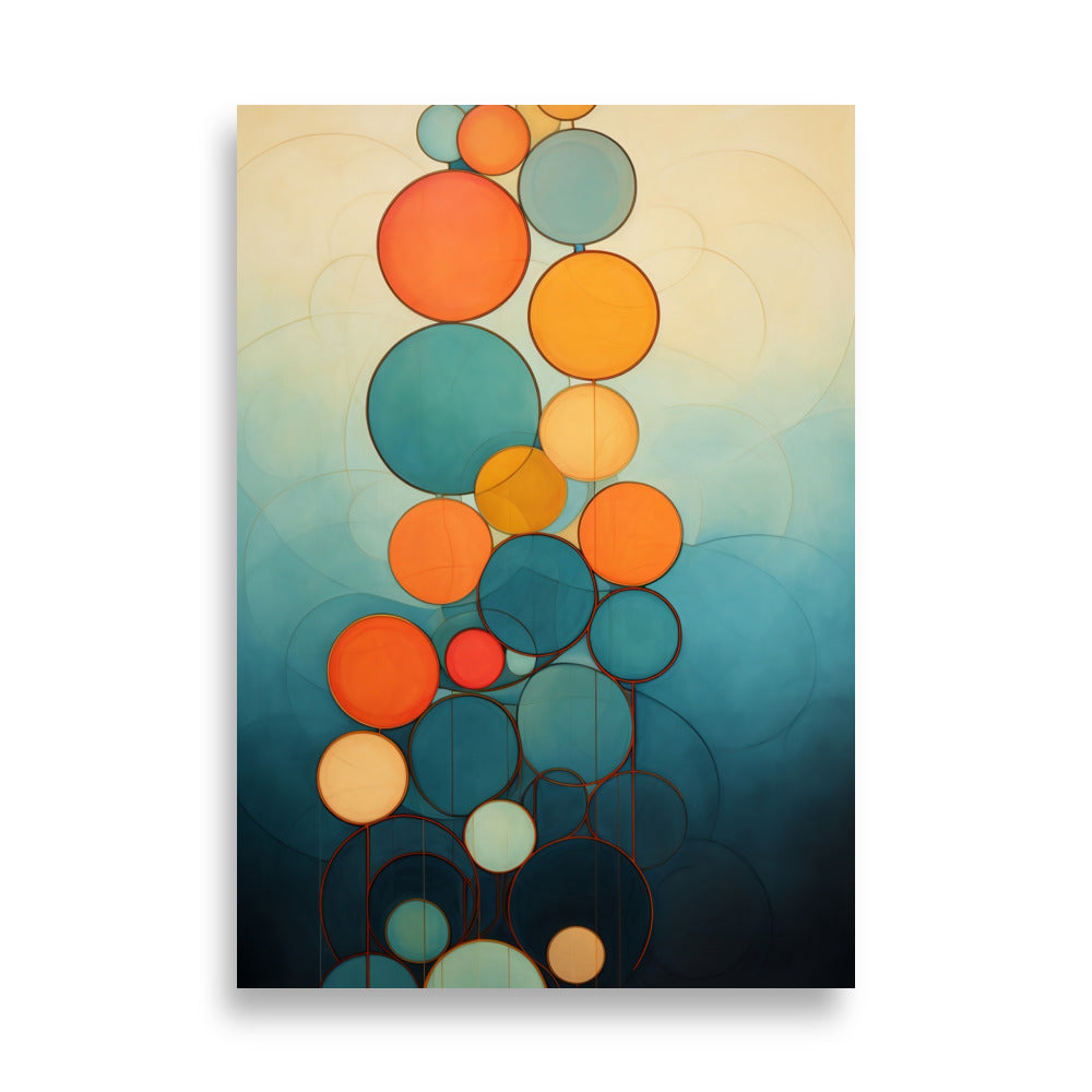 Abstract round shapes poster - Posters - EMELART