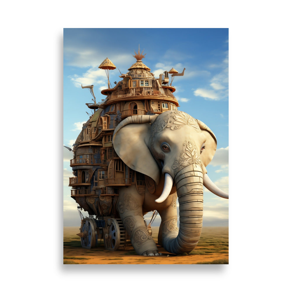 Elephant house poster - Posters - EMELART