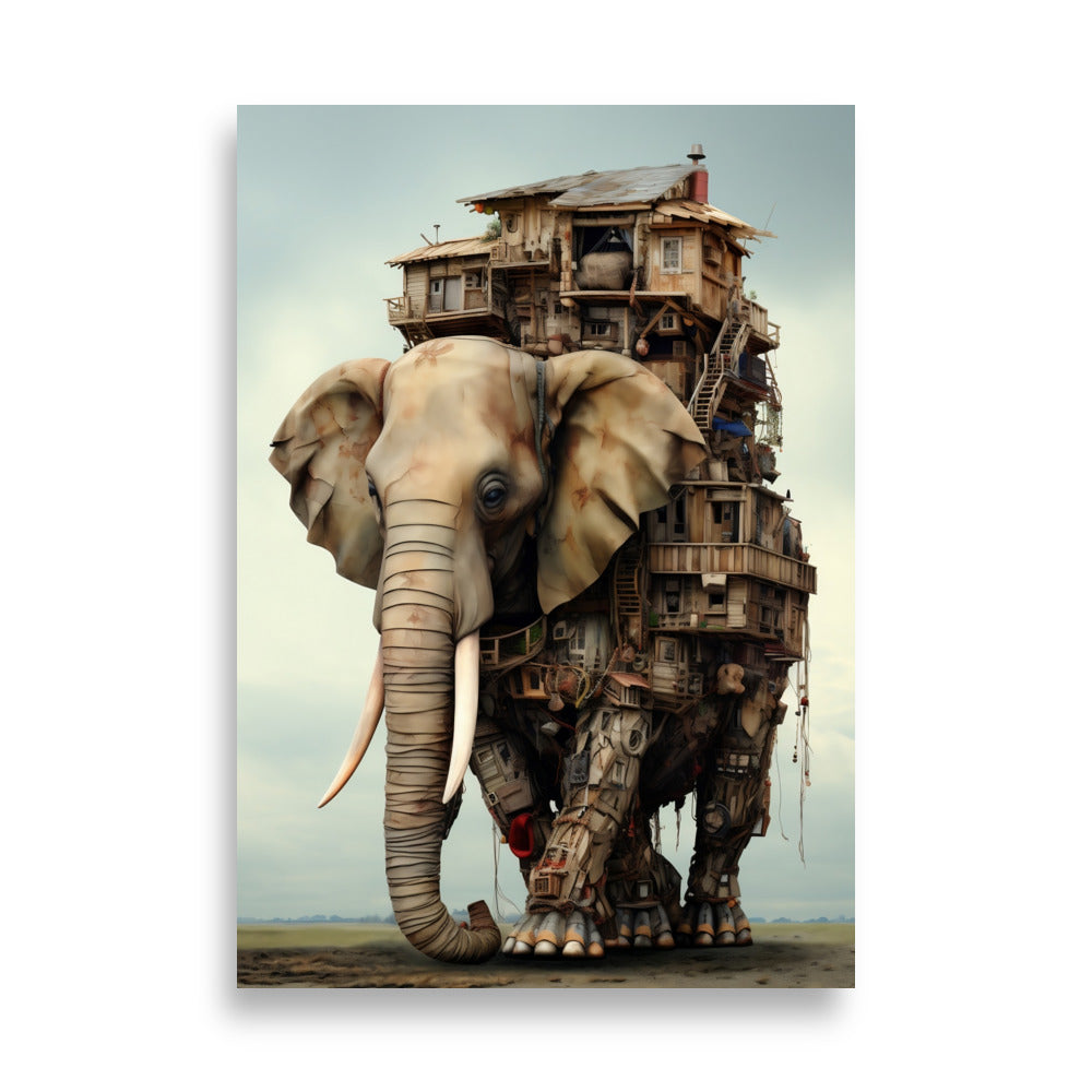 Elephant house poster - Posters - EMELART