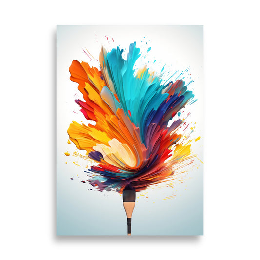 Abstract paint brush strokes poster - Posters - EMELART