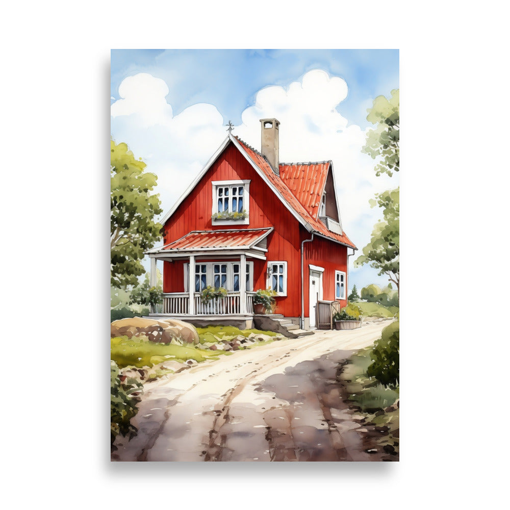 Swedish farmhouse poster - Posters - EMELART