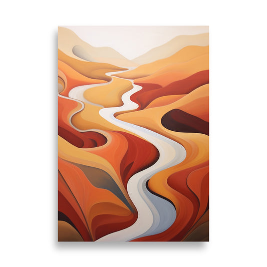 Abstract landscape contours poster - Posters - EMELART