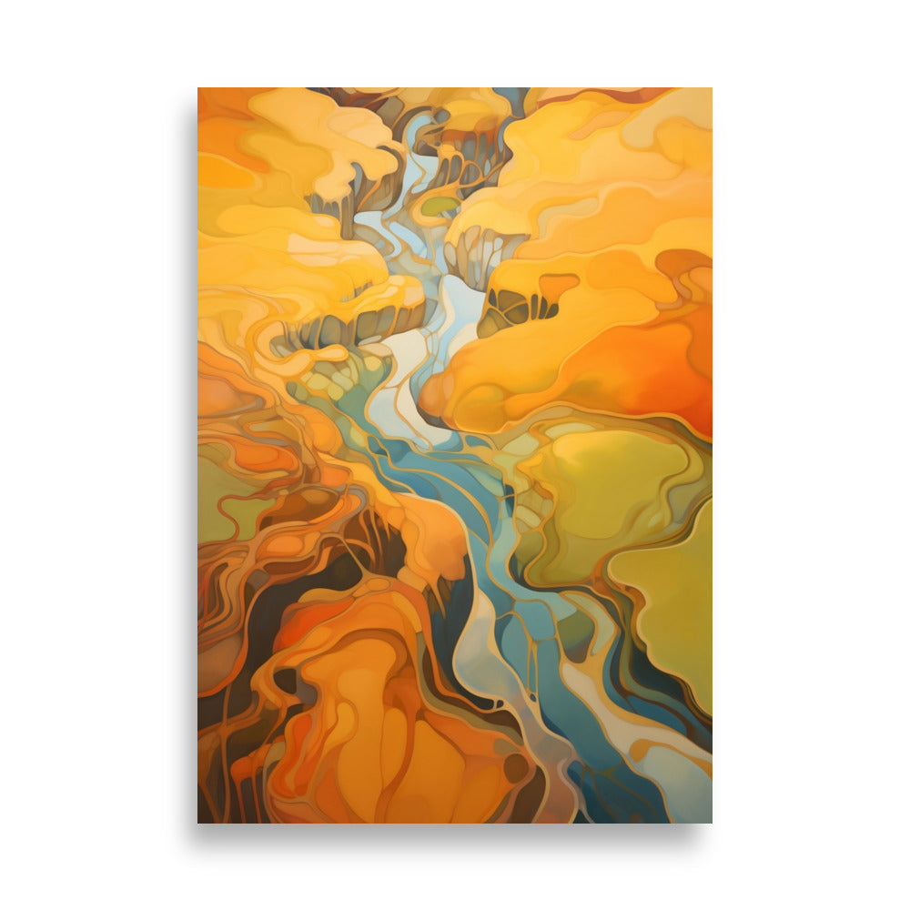Abstract landscape contours poster - Posters - EMELART