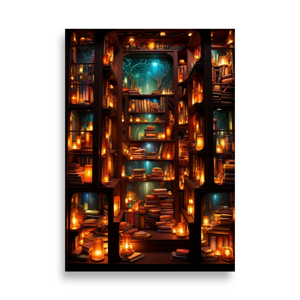 Magical Bookshelf poster - Posters - EMELART