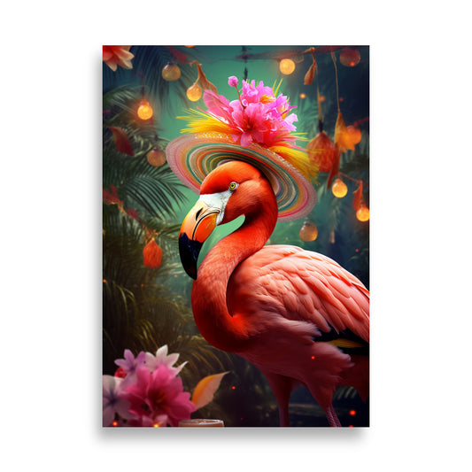 Flamingo Fiesta poster - Posters - EMELART