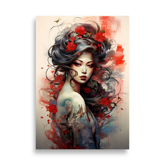 Fierce Geisha poster - Posters - EMELART