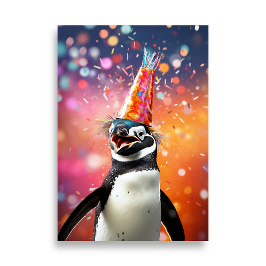 Party Penguin poster - Posters - EMELART