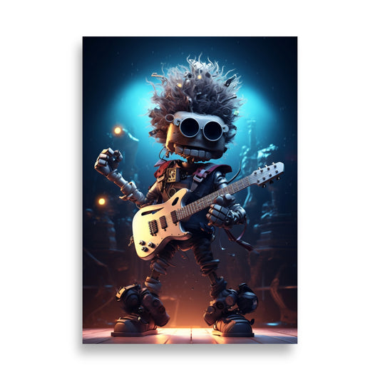 Robot Rockstar poster - Posters - EMELART