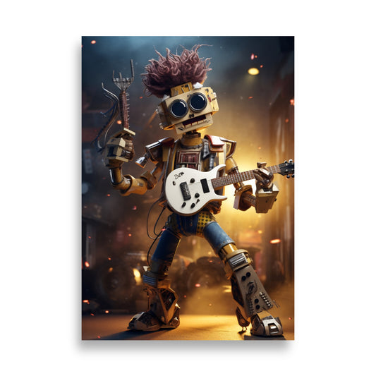 Robot Rockstar poster - Posters - EMELART