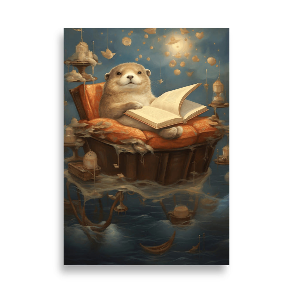 Daydreaming Otter poster - Posters - EMELART