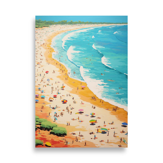 Busy beach poster - Posters - EMELART