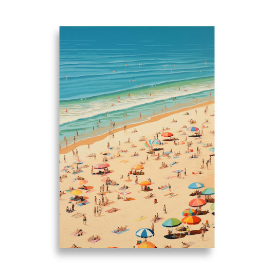 Busy beach poster - Posters - EMELART