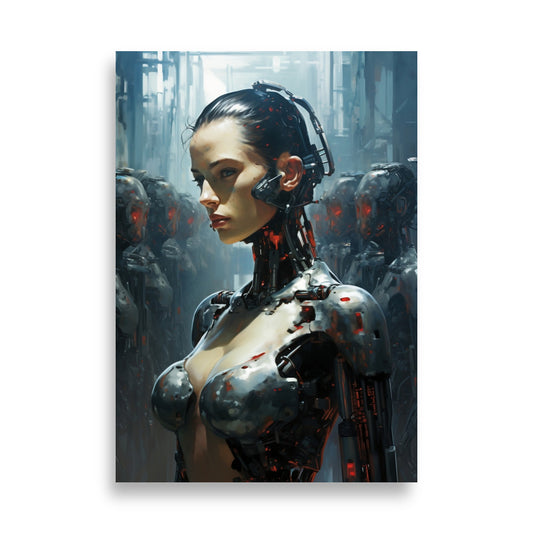 Cyborg girl poster - Posters - EMELART