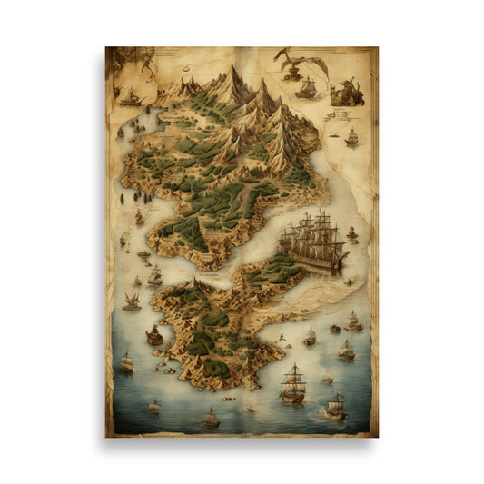 Old map poster - Posters - EMELART