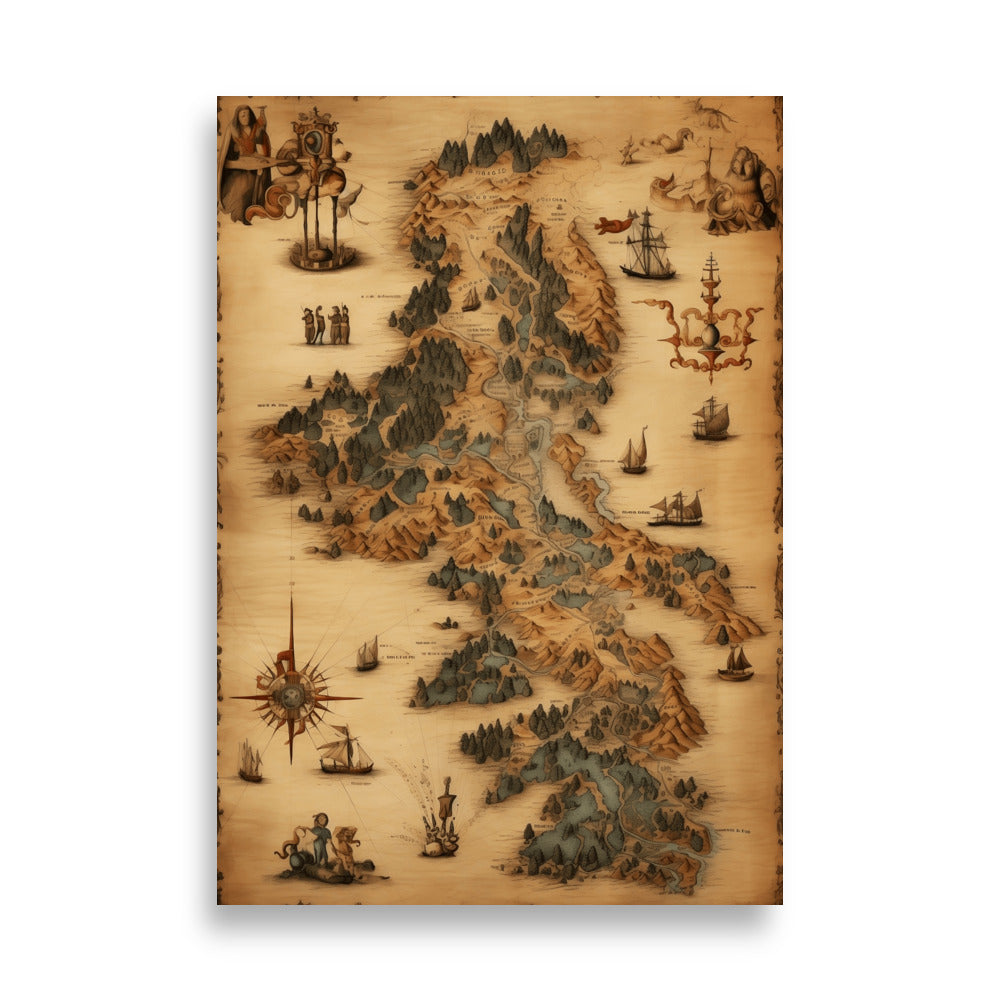 Old map poster - Posters - EMELART