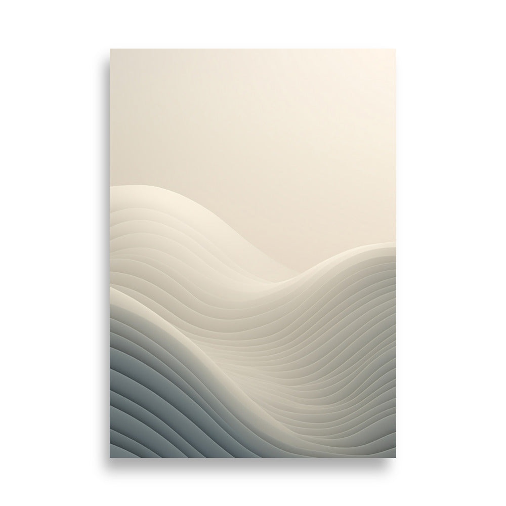 Soft white lines poster - Posters - EMELART