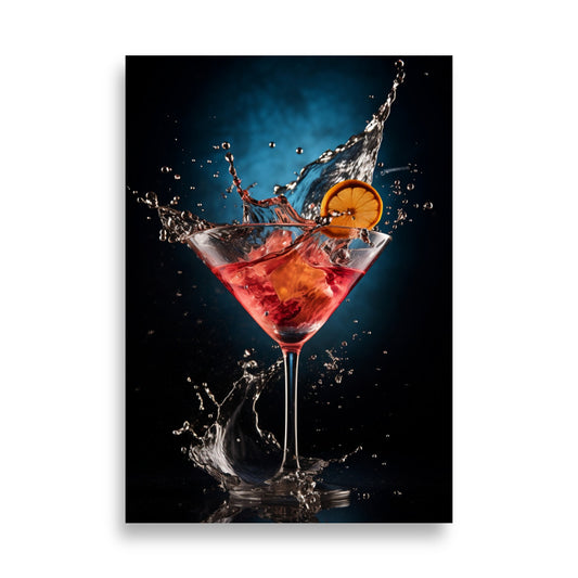 Cocktail splash poster - Posters - EMELART