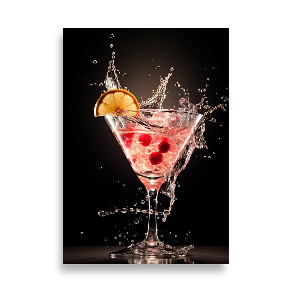 Cocktail splash poster - Posters - EMELART