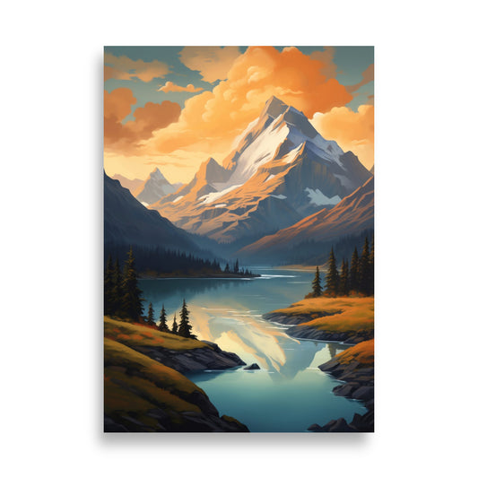 Mountain lake poster - Posters - EMELART