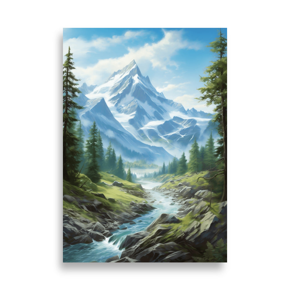 Mountain lake poster - Posters - EMELART