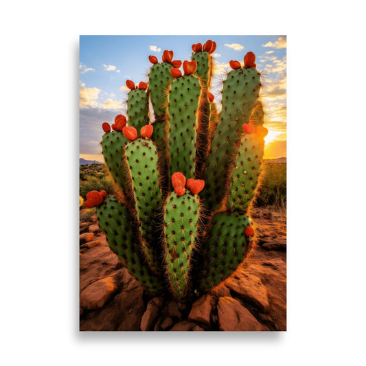Cactus in desert poster - Posters - EMELART