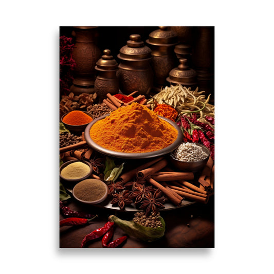 Table full of spices poster - Posters - EMELART