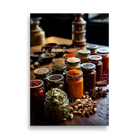 Table full of spices
