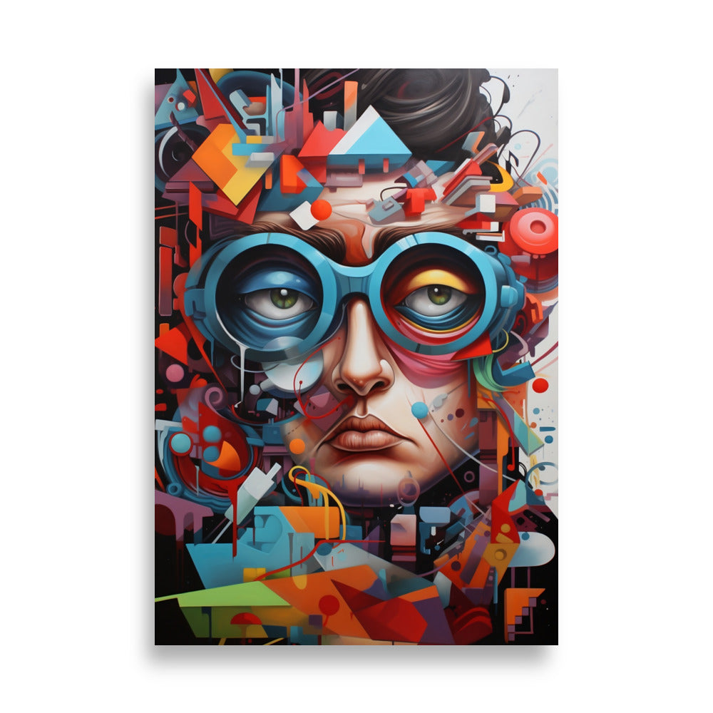 Man in graffiti style poster - Posters - EMELART