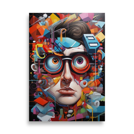 Man in graffiti style poster - Posters - EMELART